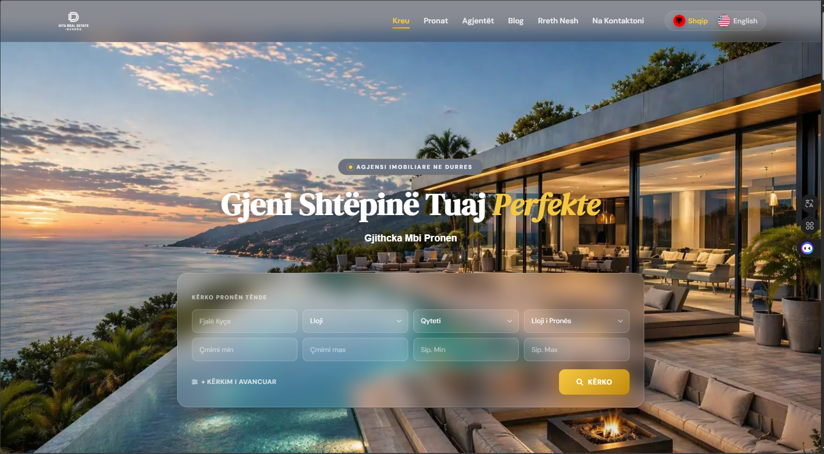 web – Dita Real Estate – Fixotech Durrës